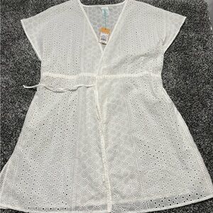 NWT Kona Sol White Eyelet swimsuit cover up
